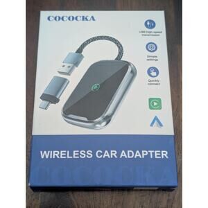 COCOCKA Wireless CarPlay Android Auto Adapter Wired to Wireless Car Dongle USB